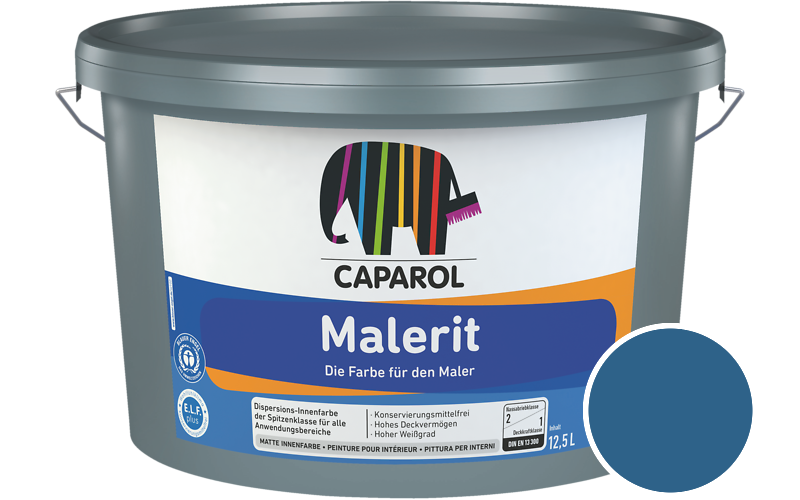 Caparol Malerit 7,5L Innenfarbe / Getnt im Farbton Lazur 190