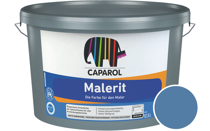 Caparol Malerit 2,5L Innenfarbe / Getnt im Farbton Lazur 195