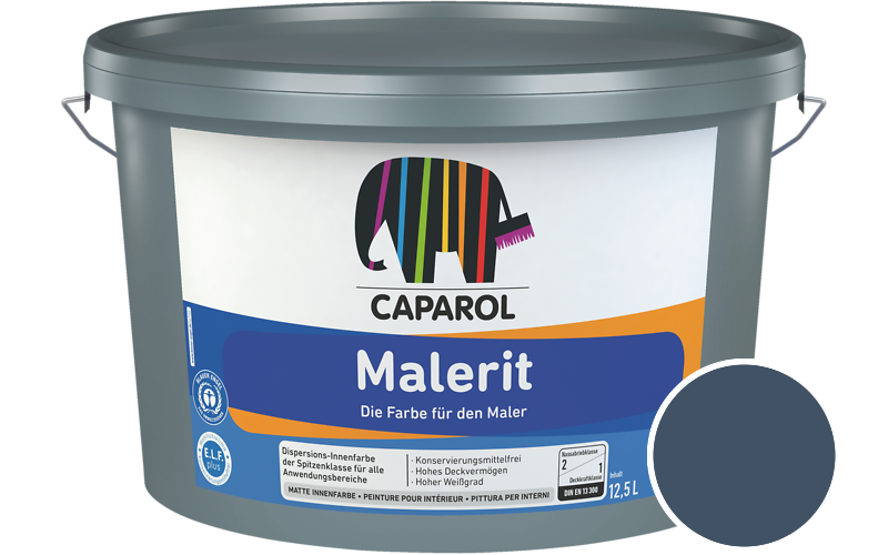 Caparol Malerit 2,5L Innenfarbe / Getnt im Farbton Lazur 95