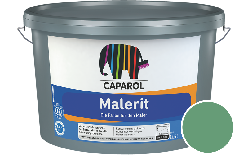 Caparol Malerit 12,5L Innenfarbe / Getnt im Farbton Malachit 105