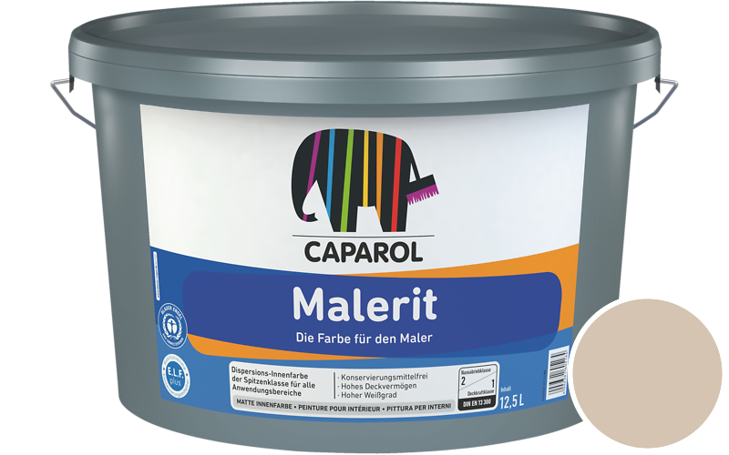 Caparol Malerit 12,5L Innenfarbe / Get�nt im Farbton Nutria 15