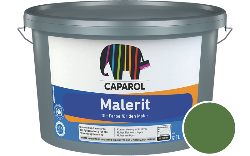 Caparol Malerit 2,5L Innenfarbe / Getnt im Farbton Oase 125