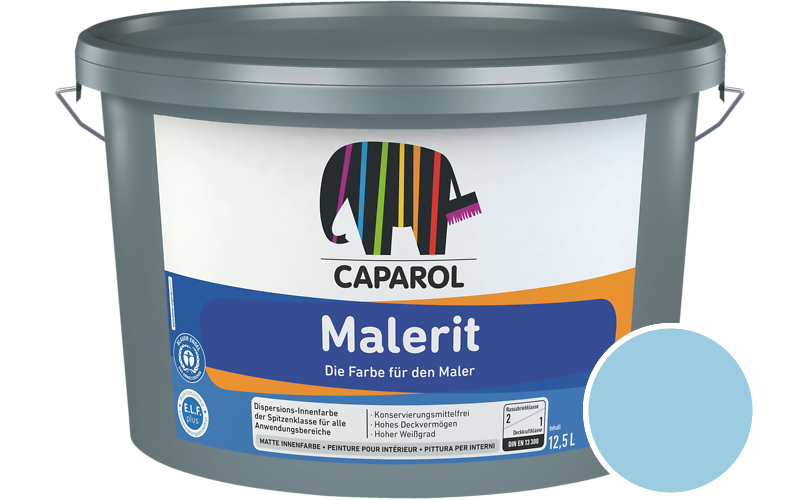 Caparol Malerit 5L Innenfarbe / Getnt im Farbton Pacific 180