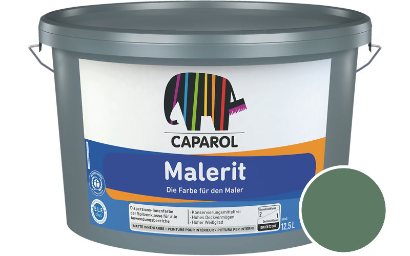 Caparol Malerit 5L Innenfarbe / Getnt im Farbton Palm 60