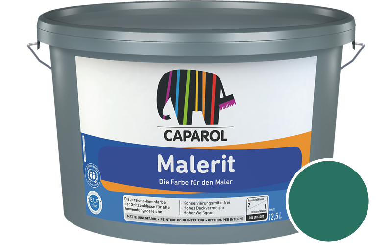 Caparol Malerit 2,5L Innenfarbe / Getnt im Farbton Patina 95
