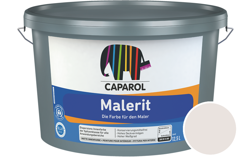 Caparol Malerit 1,25L Innenfarbe / Getnt im Farbton Perlmuttweiss