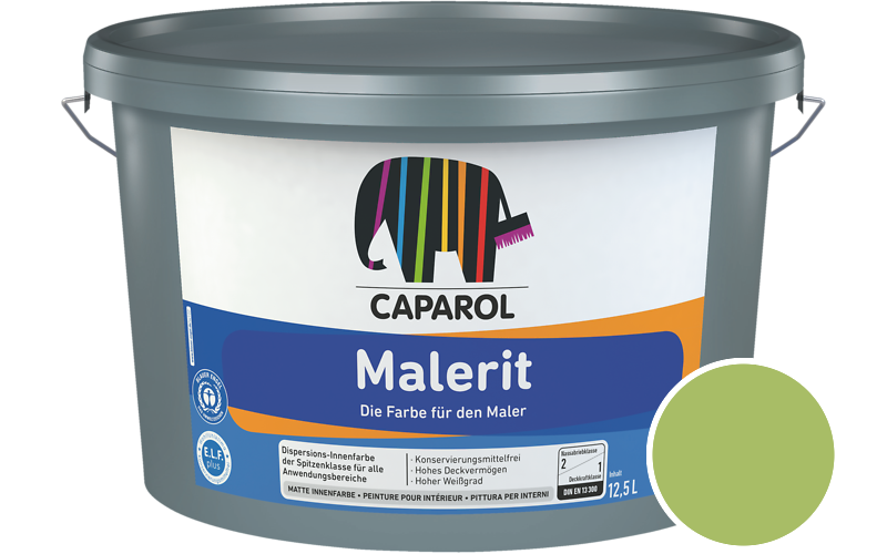 Caparol Malerit 2,5L Innenfarbe / Getnt im Farbton Pinie 105
