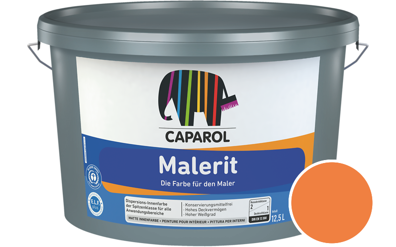 Caparol Malerit 2,5L Innenfarbe / Getnt im Farbton RAL 2003 Pastellorange