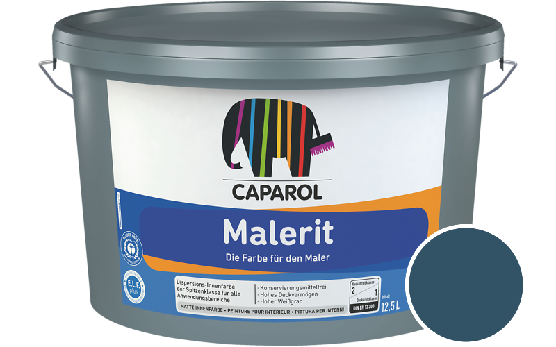 Caparol Malerit 5L Innenfarbe / Getnt im Farbton RAL 5001 Grnblau