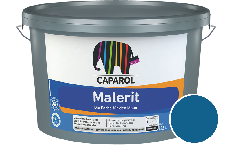 Caparol Malerit 7,5L Innenfarbe / Getnt im Farbton RAL 5017 Verkehrsblau