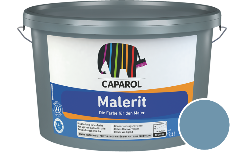 Caparol Malerit 7,5L Innenfarbe / Getnt im Farbton RAL 5024 Pastellblau