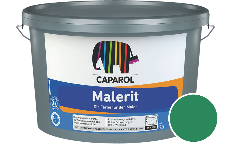 Caparol Malerit 5L Innenfarbe / Getnt im Farbton RAL 6024 Verkehrsgrn