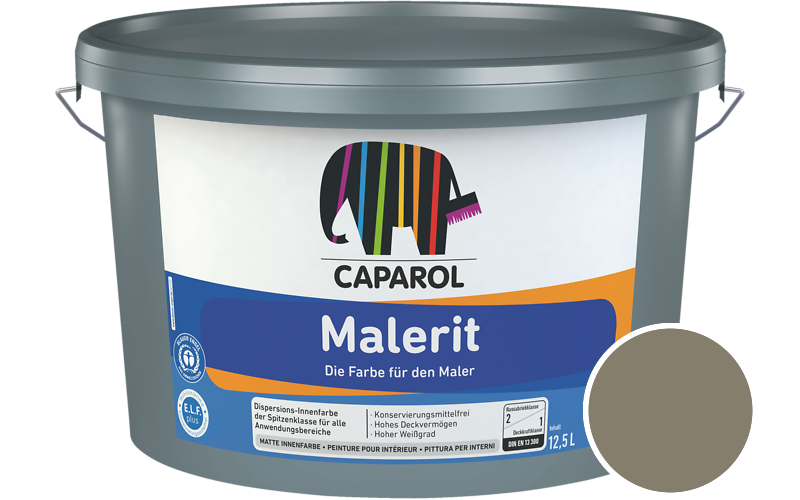 Caparol Malerit 1,25L Innenfarbe / Getnt im Farbton RAL 7002 Olivgrau