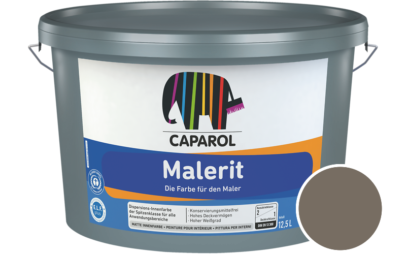 Caparol Malerit 2,5L Innenfarbe / Getnt im Farbton RAL 7006 Beigegrau