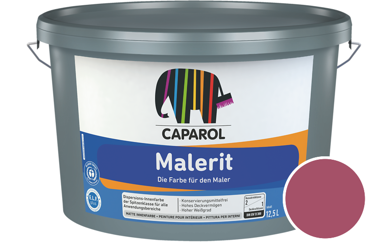 Caparol Malerit 5L Innenfarbe / Getnt im Farbton Rose 100