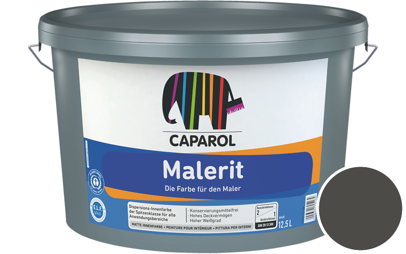Caparol Malerit 7,5L Innenfarbe / Get�nt im Farbton Schiefer 0