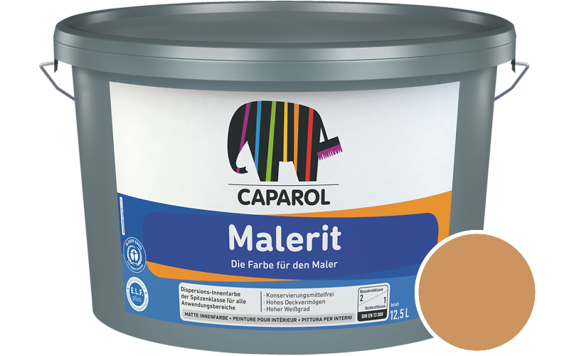 Caparol Malerit 1,25L Innenfarbe / Getnt im Farbton Siena 125