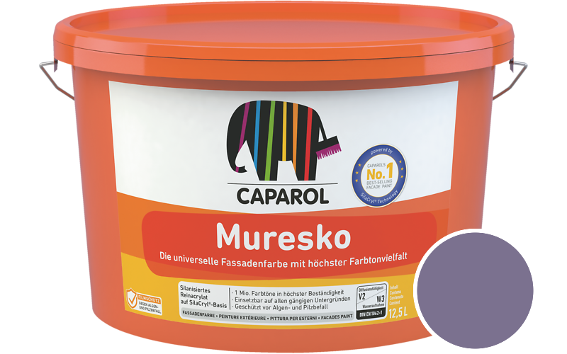 Caparol Muresko 12,5L Fassadenfarbe / Getnt im Farbton Amethyst 105