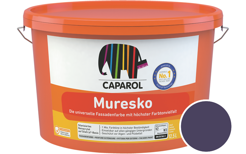 Caparol Muresko 12,5L Fassadenfarbe / Getnt im Farbton Amethyst 95