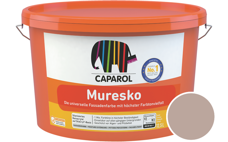 Caparol Muresko 12,5L Fassadenfarbe / Getnt im Farbton Aprico 10