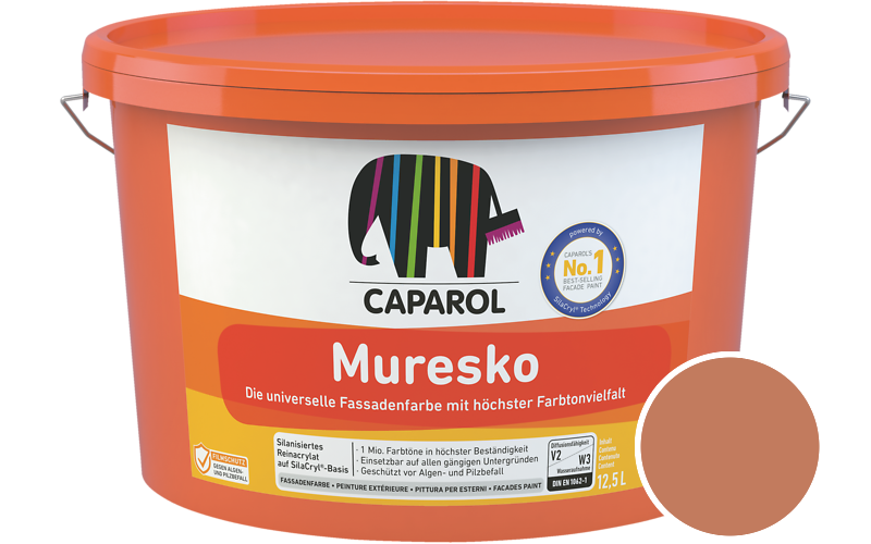Caparol Muresko 12,5L Fassadenfarbe / Getnt im Farbton Aprico 135