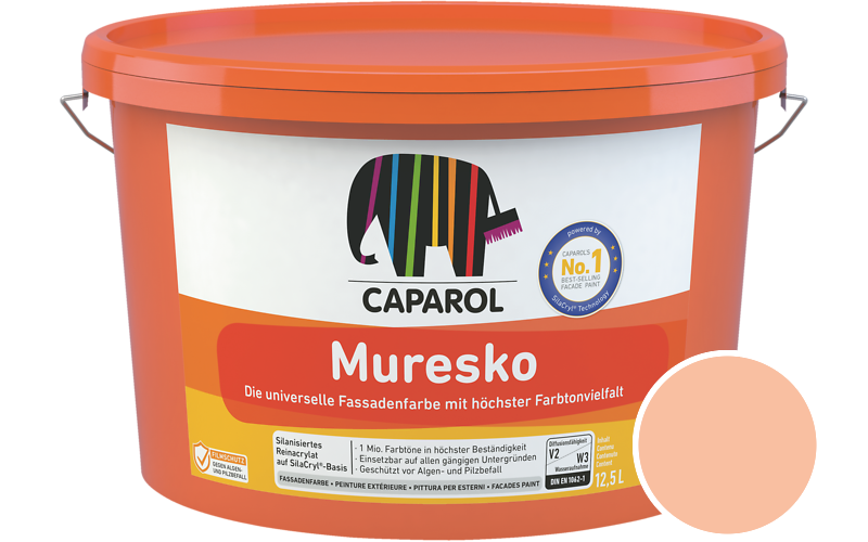 Caparol Muresko 7,5L Fassadenfarbe / Getnt im Farbton Aprico 170
