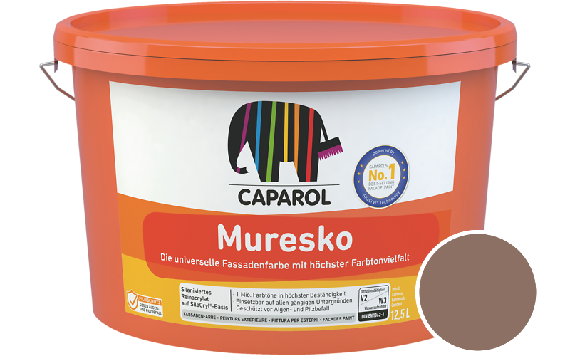 Caparol Muresko 12,5L Fassadenfarbe / Getnt im Farbton Aprico 35