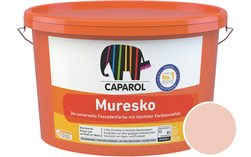 Caparol Muresko 12,5L Fassadenfarbe / Getnt im Farbton Aprico 90