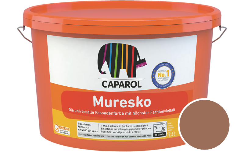 Caparol Muresko 12,5L Fassadenfarbe / Getnt im Farbton Aprico 95