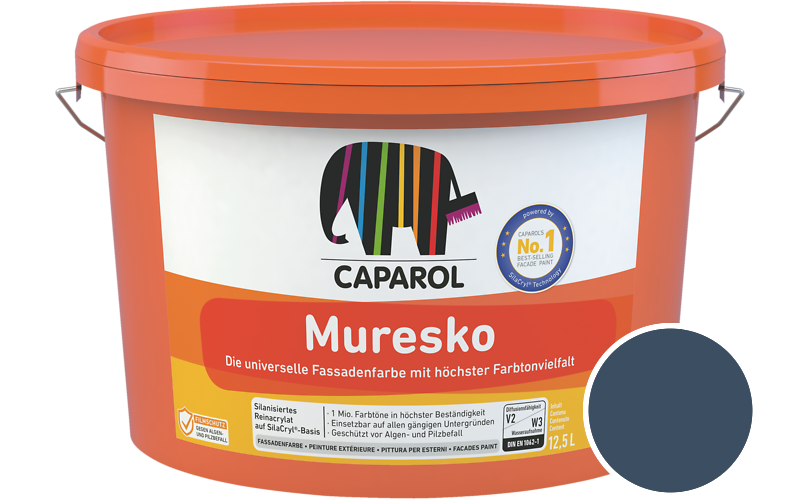 Caparol Muresko 12,5L Fassadenfarbe / Getnt im Farbton Blu 25