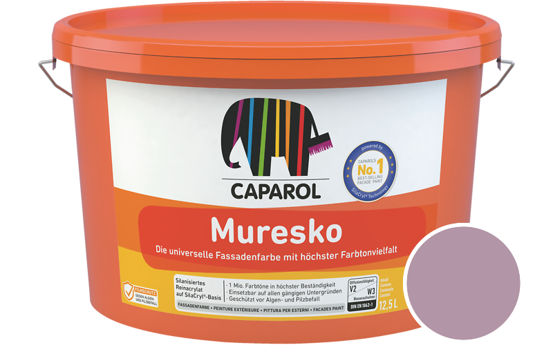 Caparol Muresko 12,5L Fassadenfarbe / Getnt im Farbton Clematis 85