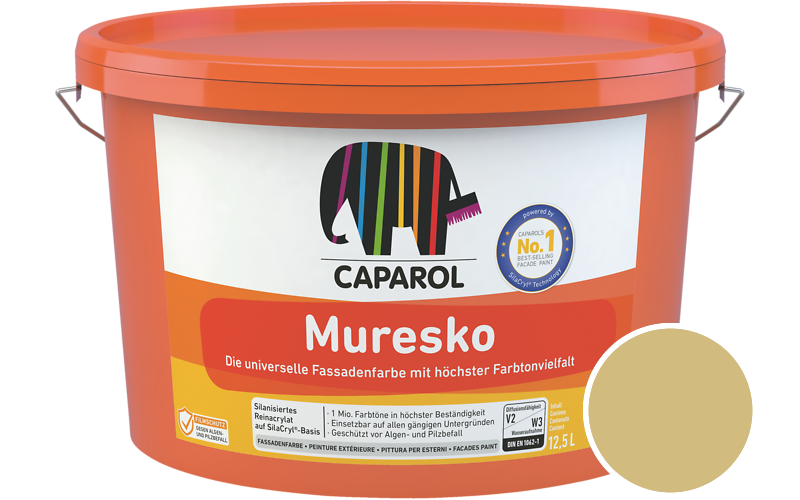 Caparol Muresko 12,5L Fassadenfarbe / Getnt im Farbton Curry 70