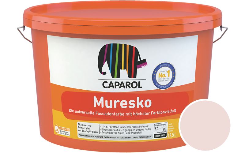 Caparol Muresko 2,5L Fassadenfarbe / Getnt im Farbton Grenadin 150