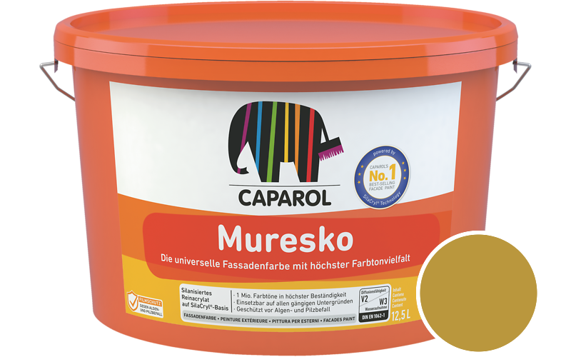 Caparol Muresko 7,5L Fassadenfarbe / Getnt im Farbton Ingwer 0