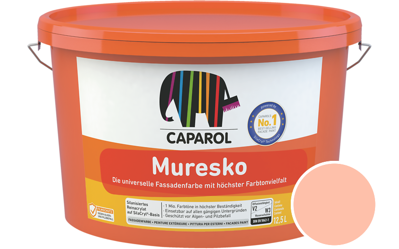 Caparol Muresko 12,5L Fassadenfarbe / Getnt im Farbton Lachs 85