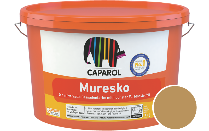 Caparol Muresko 1,25L Fassadenfarbe / Getnt im Farbton Marill 70