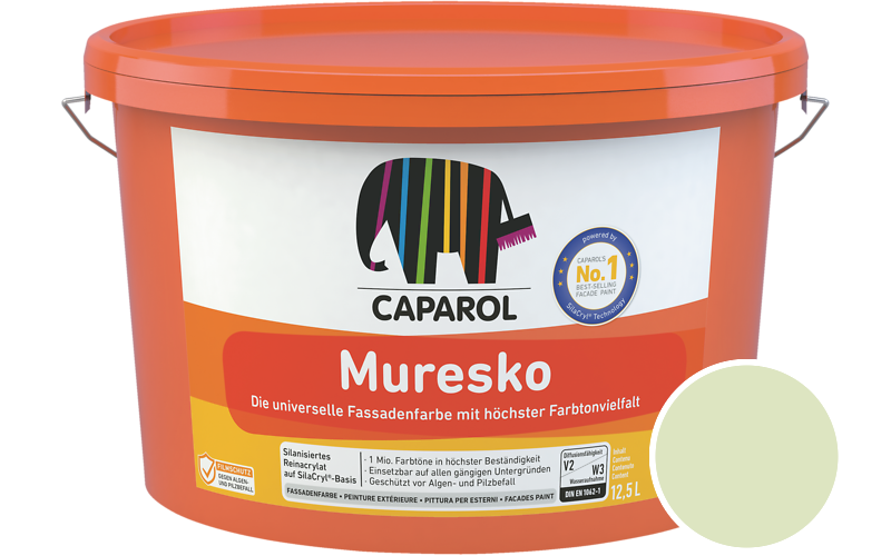 Caparol Muresko 12,5L Fassadenfarbe / Getnt im Farbton Moos 115