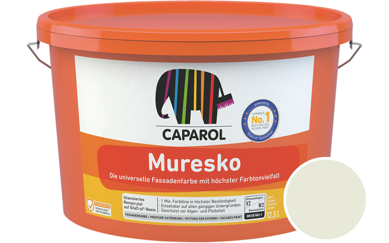 Caparol Muresko 1,25L Fassadenfarbe / Getnt im Farbton Moos 90