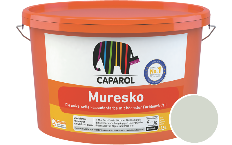 Caparol Muresko 12,5L Fassadenfarbe / Getnt im Farbton Oase 55