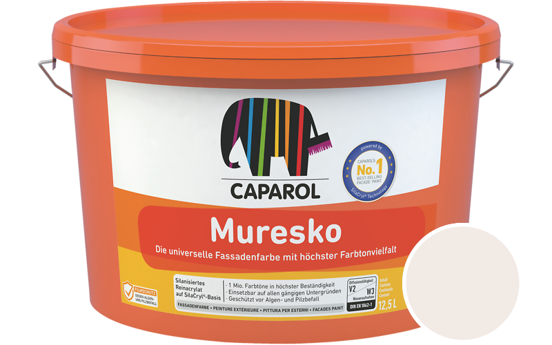 Caparol Muresko 7,5L Fassadenfarbe / Getnt im Farbton Off White 10