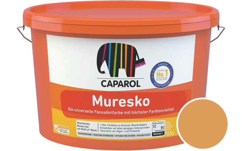 Caparol Muresko 12,5L Fassadenfarbe / Getnt im Farbton Onyx 190