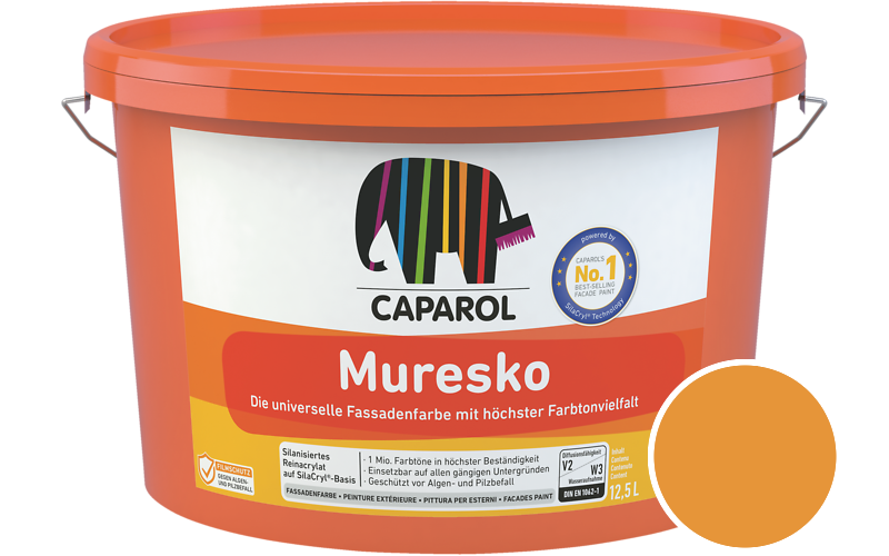 Caparol Muresko 1,25L Fassadenfarbe / Getnt im Farbton Onyx 220