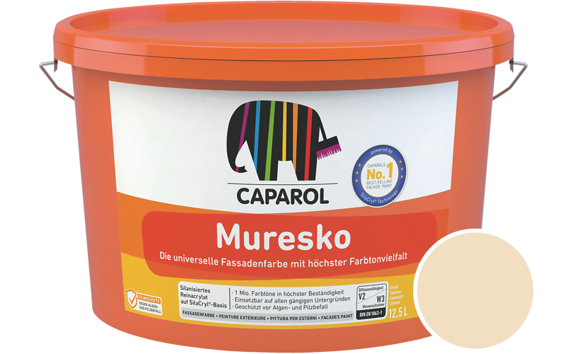 Caparol Muresko 1,25L Fassadenfarbe / Getnt im Farbton Palazzo 210