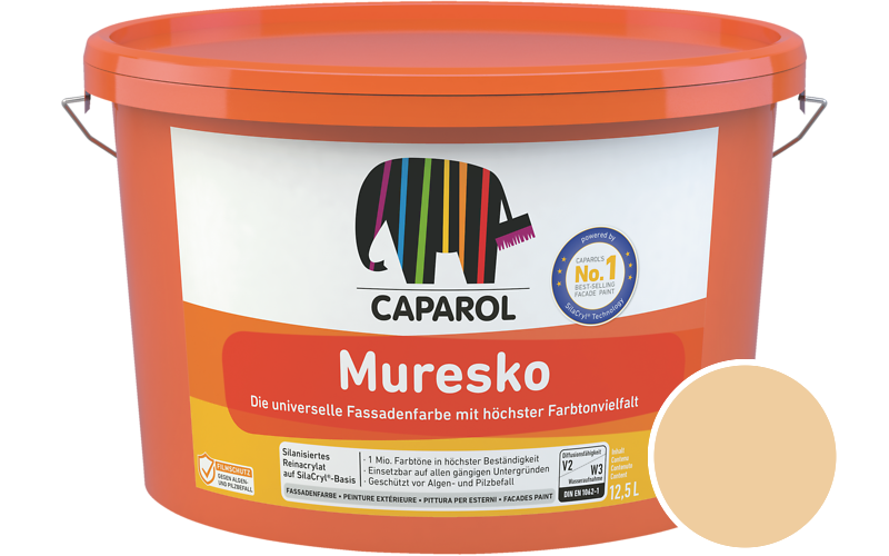Caparol Muresko 12,5L Fassadenfarbe / Getnt im Farbton Palazzo 230