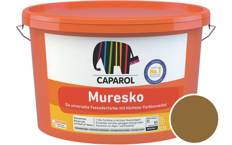 Caparol Muresko 1,25L Fassadenfarbe / Getnt im Farbton Palazzo 275