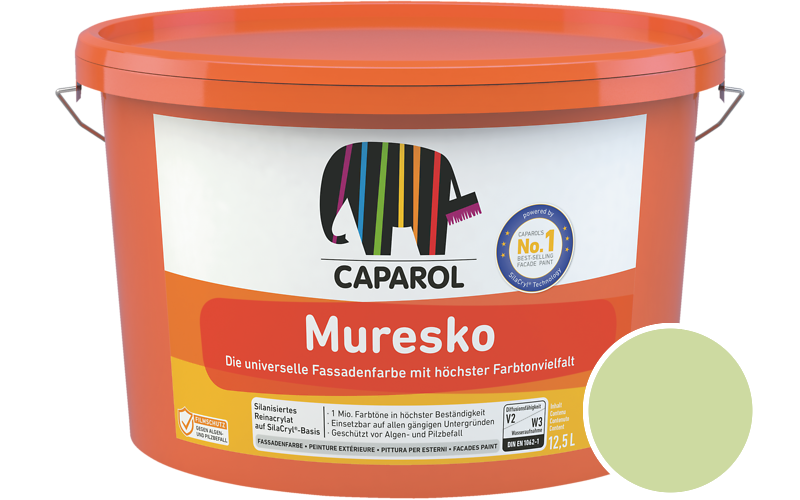 Caparol Muresko 1,25L Fassadenfarbe / Getnt im Farbton Pinie 115