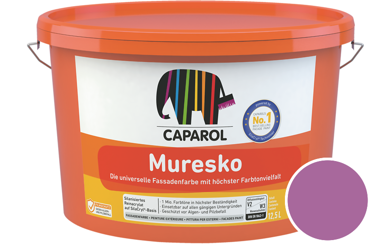 Caparol Muresko 7,5L Fassadenfarbe / Getnt im Farbton Pink 30