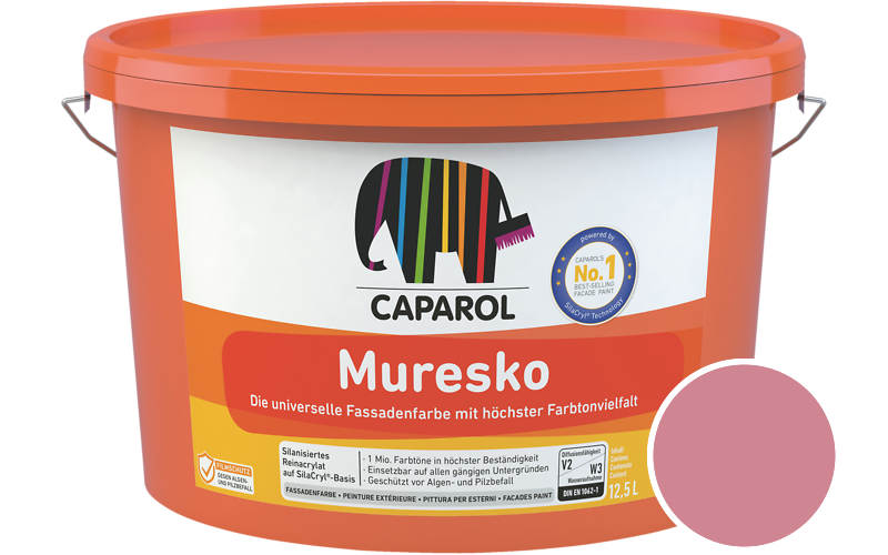 Caparol Muresko 12,5L Fassadenfarbe / Getnt im Farbton Rose 115