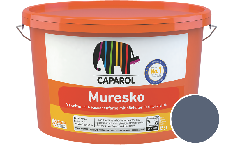 Caparol Muresko 1,25L Fassadenfarbe / Getnt im Farbton Saphir 40