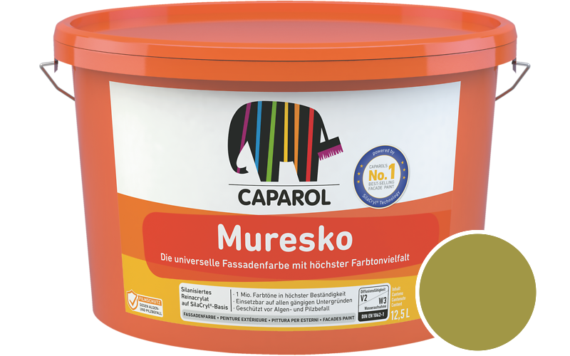 Caparol Muresko 1,25L Fassadenfarbe / Getnt im Farbton Tundra 125